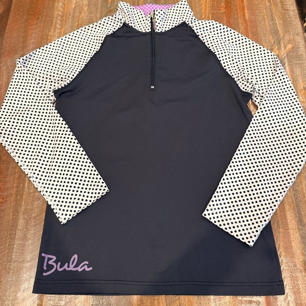 Bula Multicolor LS 1/4 Zip Pullover‎ Athletic Top Women Size L.